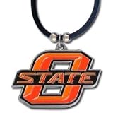 Oklahoma State Cowboys Rubber Cord Logo Pendant Necklace - NCAA College Athletics Fan Shop Sports Team Merchandise
