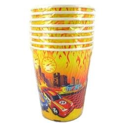 Race Car Fans Celebration Birthday Party Plates (16) And Cups (16)
