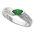 14K White Gold Tsavorite Ring