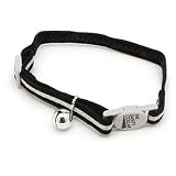 Petmate by Aspen Pet Breakaway Reflective Cat Collar in Shiney Black Color:Black