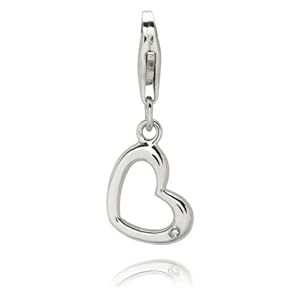 Rafaela Donata Damen-Charm Secret Diamonds Herz Sterling Silber weiß 60901022