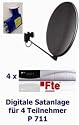 P711 dig. Satanlage 4 TN, 80 anthrazit, 4x FTE Max S 92