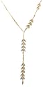 10k Choice of White or Yellow Gold Leaf Design Diamond Y-Necklace (1/6 cttw, I-J Color, I2-I3 Clarity)