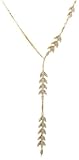 10k Choice of White or Yellow Gold Leaf Design Diamond Y-Necklace (1/6 cttw, I-J Color, I2-I3 Clarity)