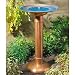 Copper Solar Birdbath - Verona