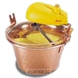 kupferne R�hrsch�ssel / R�hrtopf mit elektrischem R�hrer. Polentasch�ssel aus Kupfer, elektrisch. Kupfertopf mit R�hrger�t - ideal f�r Bonbons, Polenta, Karamell, Marmelade, zum einkochen u.s.w.... - f�r bis zu 4 Personen (Polenta) Durchmeser 24 cmvon "ARDES"