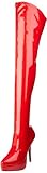 Pleaser Women's Indulge-3000 Boot,Red Patent,10 M US