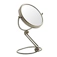 Jerdon MC449N 5.5-Inch Folding Travel Mirror, 10X Magnification, Nickel Finish