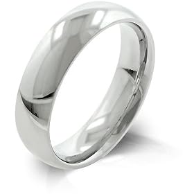 5mm High Polished Stainless Steel Wedding Band - Size: 5-14, 5: Jewelry