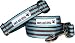 Owen  Olivia Designer Dog Leash-Chocolate  Blue Stripe (6 Ft)