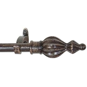 Window Curtain Rod Drapery Rod 28 Inch- 48 Inch Dome Slai Bronze