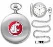 Washington State Cougars Silver Pocket Watch