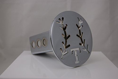 Custom Hitch Covers 12756 - Chrome Baseball T Hitch Cover, 2"