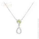 WILLOW GOLD: *PENELOPE PEAR PERIDOT & DIAMOND NECKLACE*