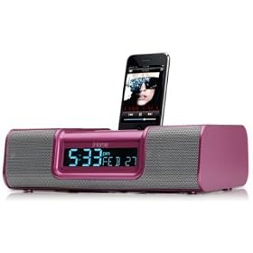 IHOME IP9PRC Clock Radio For Iphone and Ipod (Pink)