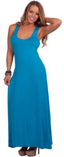 Sleeveless Casual Stretch Lace Racerback Tank Top Long Maxi Summer Sun Dress