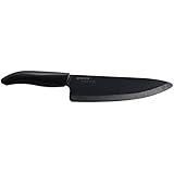 Kyocera Advanced Ceramic Revolution Series 8-inch Professional Chef's Knife, Black Blade