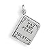 War and Peace Book Charm Sterling Silver