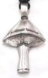 Magic Mushroom Psychedelic Hippy Pewter Pendant