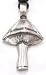Magic Mushroom Psychedelic Hippy Pewter Pendant