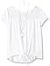 Amy Byer Girls' Big Tie Front Top with Lace Yoke