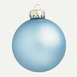 Club Pack Of 24 Matte Baby Blue Glass Ball Christmas Ornaments 3.25