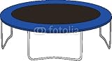 Wallmonkeys Peel and Stick Wall Decals - Trampoline - 24"W x 13"H Removable Graphic