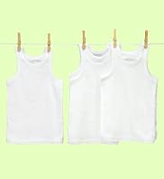 5 Younger Boys Pure Cotton Plain Vests 5 Younger Boys Pure Cotton Plain Vests