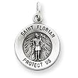 QC5720 St. Florian Sterling Silver 20" Steel Chains