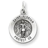 QC5720 St. Florian Sterling Silver 20" Steel Chains