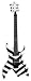 B.C. Rich Bich BVBJXBCS B.C. Jinxx Rich Pro X Bich Electric Guitar, Pearl White with Black Custom Stripe Pattern