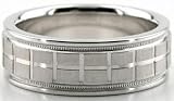 14K Gold 7mm Diamond Cut Wedding Band 610