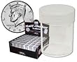 COIN STORAGE TUBES, round clear plastic w/ screw on tops for HALF DOLLARS (DISPLAY BOX of 98)