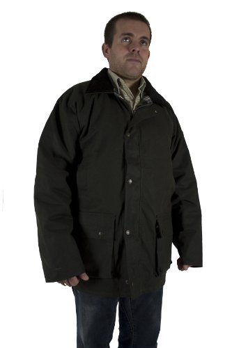 Hunter Outdoor Horseman Unisex Wax Jacket Inc Free Wax Dressing - Large - Olive