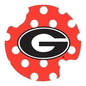 Car Coaster for Auto or Boat -2 Pack University of Georgia Dots