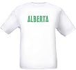 ALBERTA - GREEN LETTERING - State-series - White T-shirt