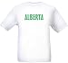 ALBERTA - GREEN LETTERING - State-series - White T-shirt