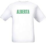 ALBERTA - GREEN LETTERING - State-series - White T-shirt