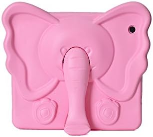 iPad2 iPad3 iPad4 Cute Elephant Shape Kids Shockproof Case Light Weight Case Super Protection Cover With Elepent Nose Stand Case for Children Pink Color