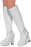 60's 70's White Go-Go Boot Covers - Unisex Fancy Dress