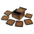 Coasters and box, 'Touch of Love' (set of 6)