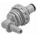 1/4inch ID In-Line Hose Barb PP Non-Spill Panel Mount Elbow Insert