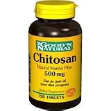 Chitosan 500mg - Natural Marine fiber, 120 tabs,(Goodn Natural)