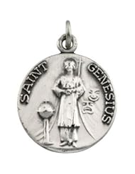14K Yellow Gold 18.00 mm St. Genesius Medal