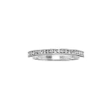 Sterling Silver Crystal Eternity Band Ring Size 6