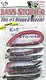 K&E Fish Lures Soft Bass Stopper Worm 5 inch Red Shad