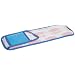 Rubbermaid FGQ41500 Hygen Microfiber Single-Sided Damp Mop with Scrubber, 20.7" Length x 5.7" Width x 0.5" Height, Blue