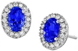 Safi Kilima - Tanzanite &amp; Diamond Earrings