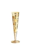Champagne Glass, Champus, Hearts, Designer Gold and Silver Champagne Flute w/ Napkin in Gift Box