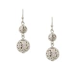 1928 Jewelry Cirque Silver Globe Earrings